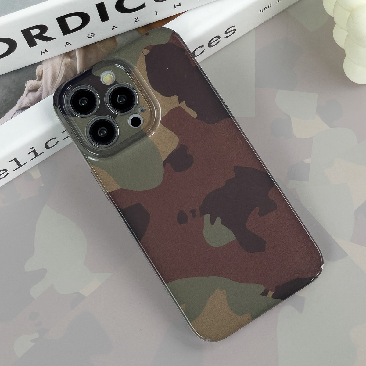 ELECTROPRIME For iPhone 15 Plus Camouflage Pattern Film PC Phone Case(Green Camouflage)