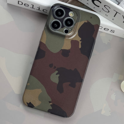 ELECTROPRIME For iPhone 15 Plus Camouflage Pattern Film PC Phone Case(Green Camouflage)