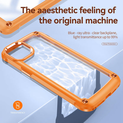 ELECTROPRIME For iPhone 15 Plus TPU + PC Lens Protection Phone Case(Orange)