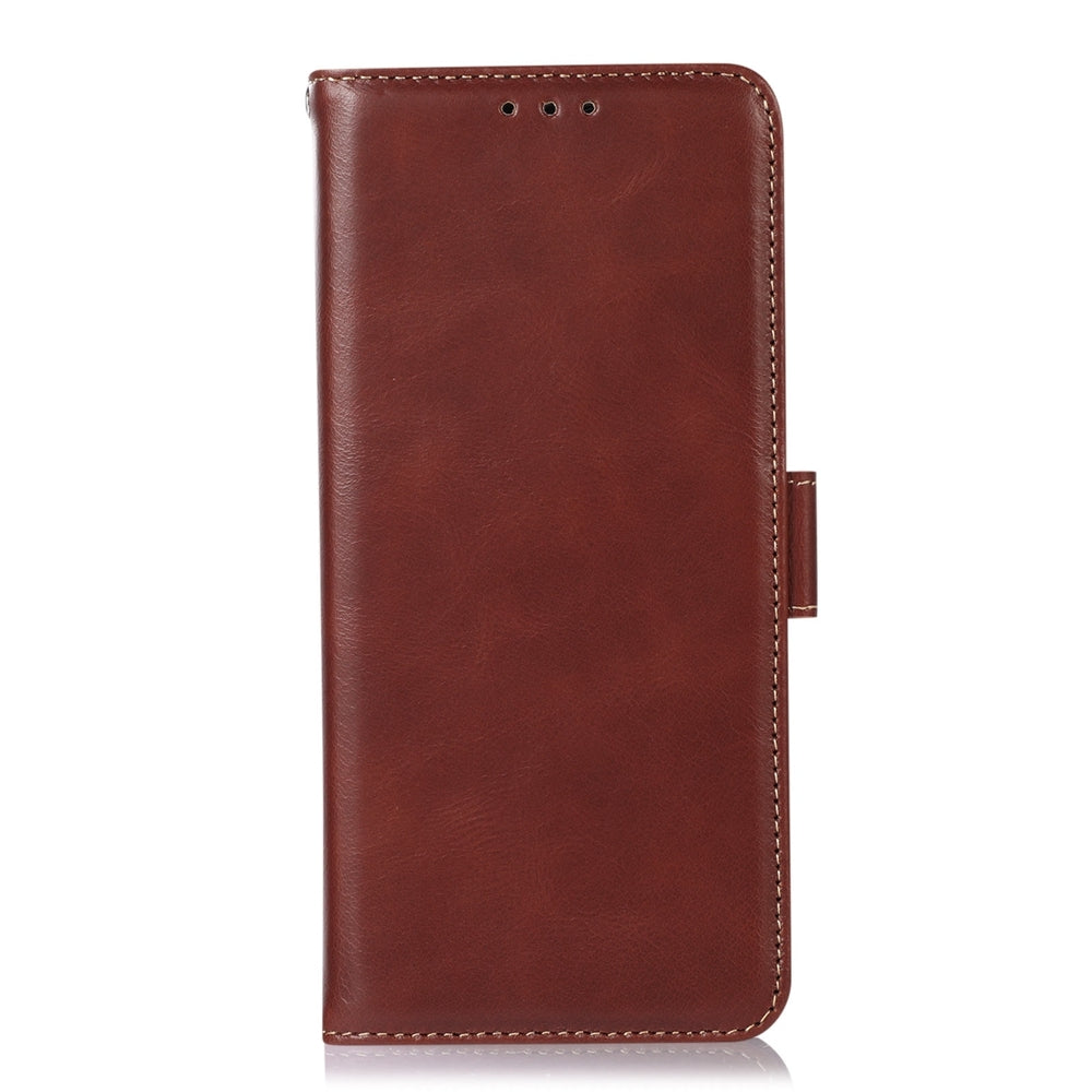 ELECTROPRIME For iPhone 15 Crazy Horse Top Layer Cowhide Leather Phone Case(Brown)