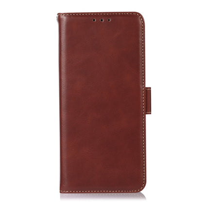 ELECTROPRIME For iPhone 15 Crazy Horse Top Layer Cowhide Leather Phone Case(Brown)