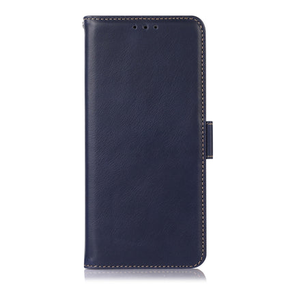 ELECTROPRIME For iPhone 15 Plus Crazy Horse Top Layer Cowhide Leather Phone Case(Blue)