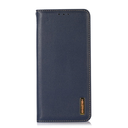 ELECTROPRIME For iPhone 15 KHAZNEH Nappa Top Layer Cowhide Leather Phone Case(Blue)