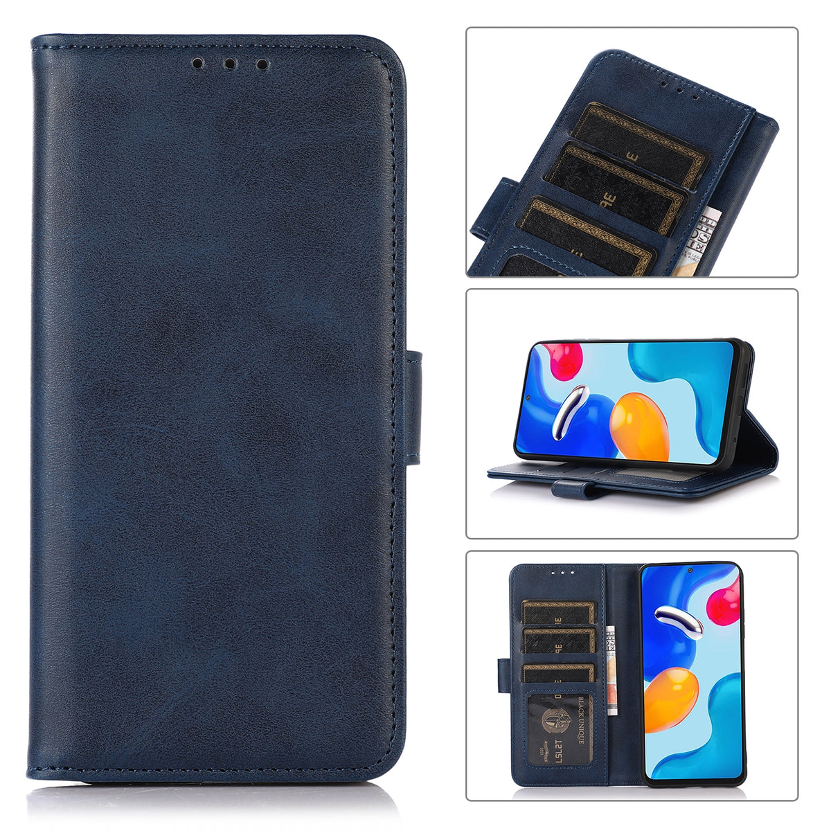 ELECTROPRIME For iPhone 15 Plus Cow Texture Leather Phone Case(Blue)