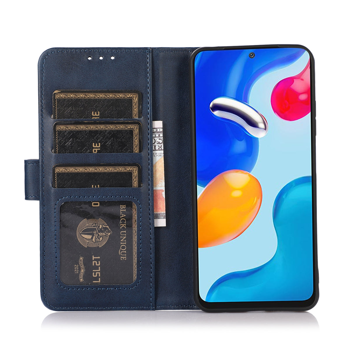 ELECTROPRIME For iPhone 15 Plus Cow Texture Leather Phone Case(Blue)