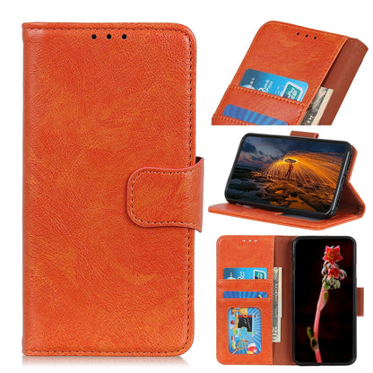 ELECTROPRIME For iPhone 15 Nappa Texture Leather Case(Orange)