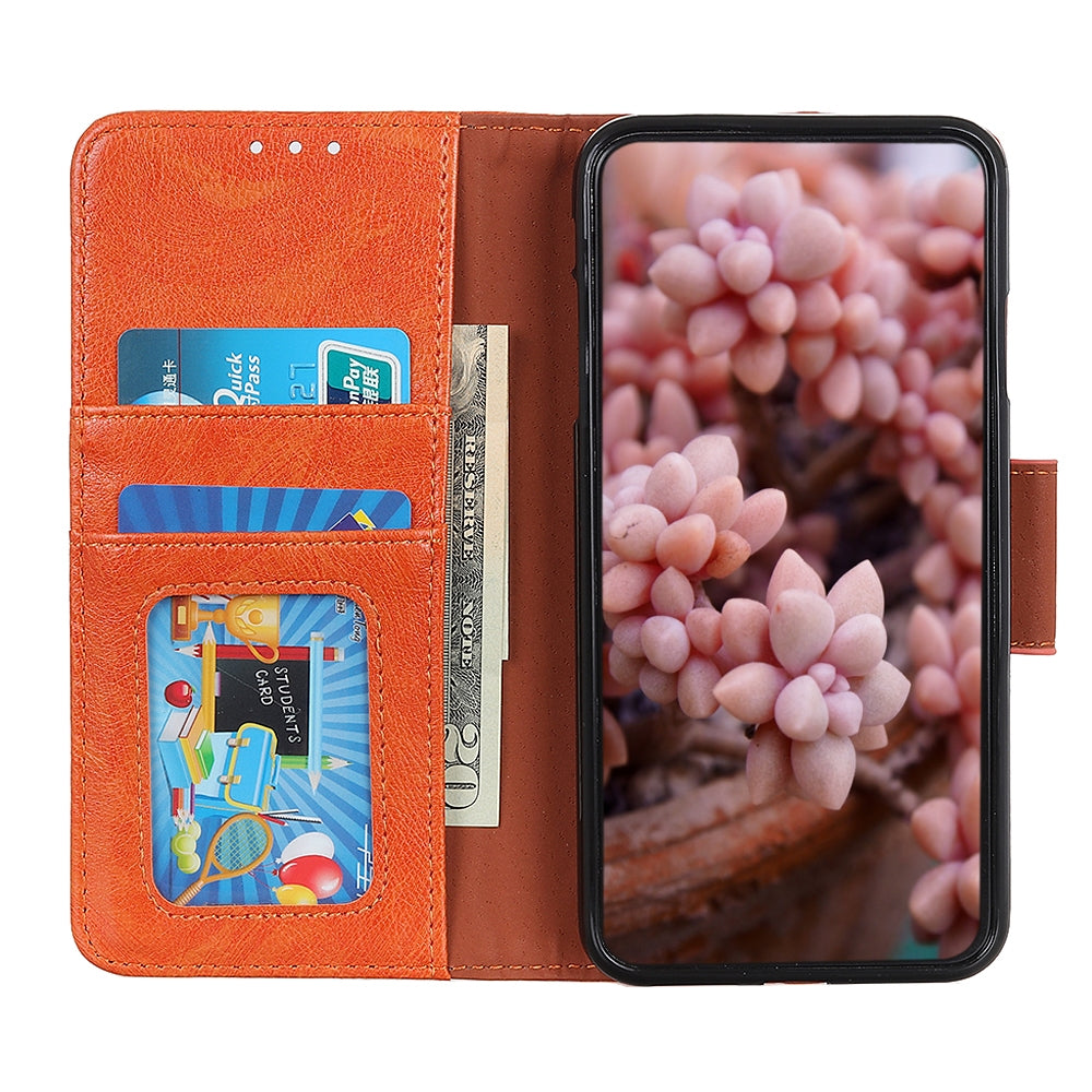 ELECTROPRIME For iPhone 15 Nappa Texture Leather Case(Orange)