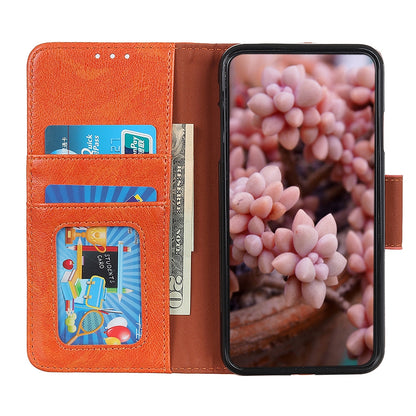 ELECTROPRIME For iPhone 15 Nappa Texture Leather Case(Orange)
