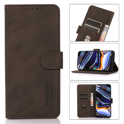 ELECTROPRIME For iPhone 15 Plus KHAZNEH Matte Texture Leather Phone Case(Brown)