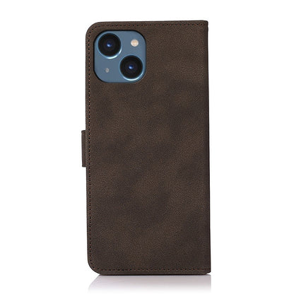 ELECTROPRIME For iPhone 15 Plus KHAZNEH Matte Texture Leather Phone Case(Brown)