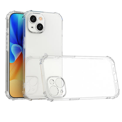 ELECTROPRIME For iPhone 15 Plus Four-Corner Shockproof Clear TPU Phone Case(Transparent)