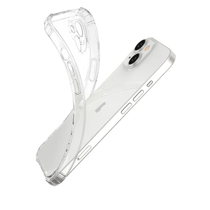 ELECTROPRIME For iPhone 15 Plus Four-Corner Shockproof Clear TPU Phone Case(Transparent)