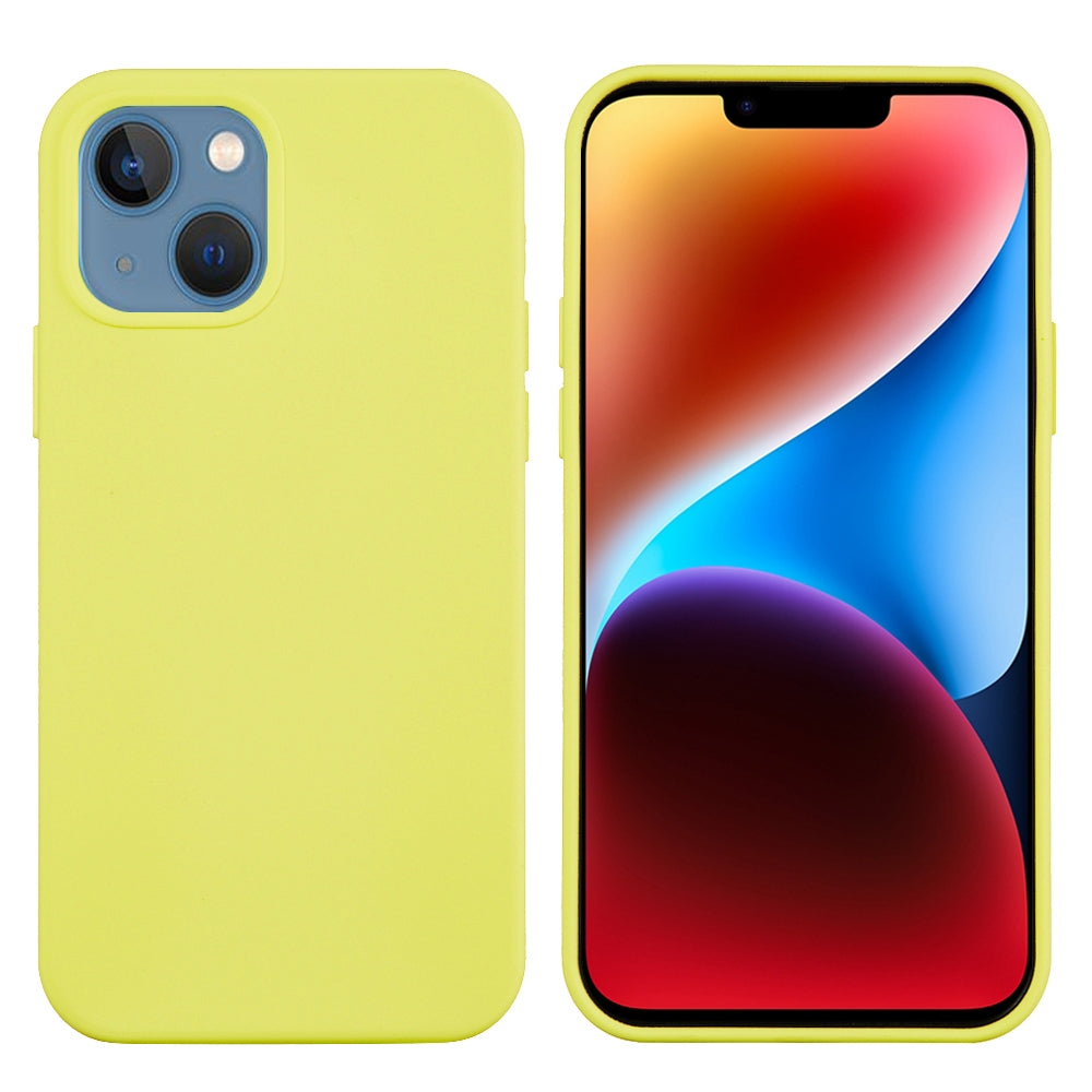 ELECTROPRIME For iPhone 15 Plus Solid Color Silicone Phone Case(Lemon Yellow)