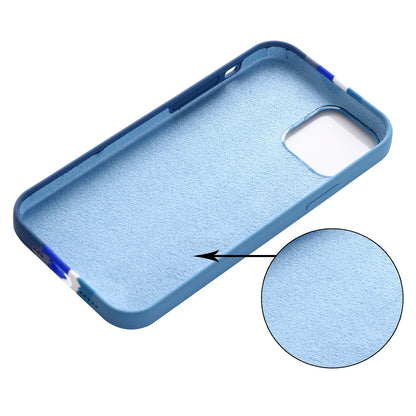 ELECTROPRIME For iPhone 15 Rainbow Liquid Silicone Phone Case(Blue)