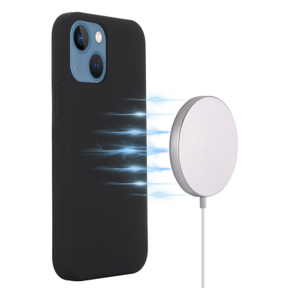 ELECTROPRIME For iPhone 15 Plus Shockproof Silicone Magsafe Phone Case(Black)