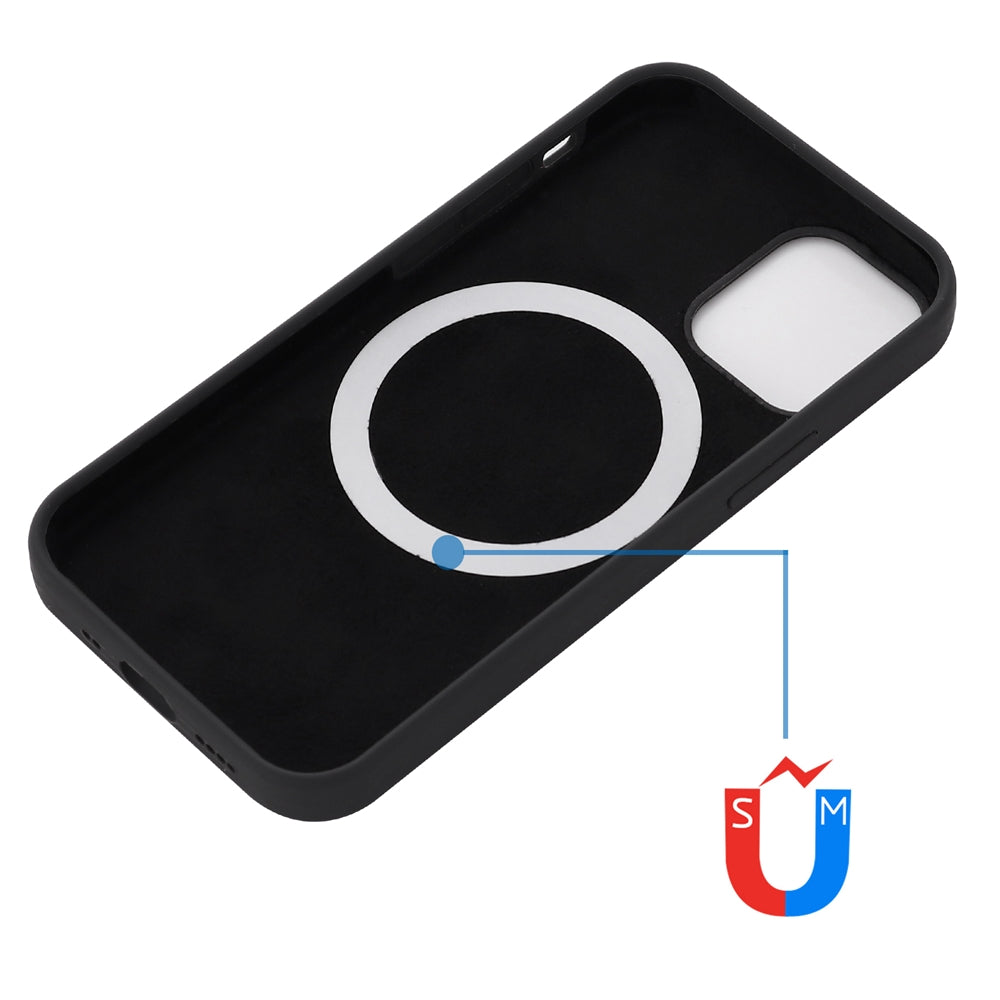 ELECTROPRIME For iPhone 15 Plus Shockproof Silicone Magsafe Phone Case(Black)