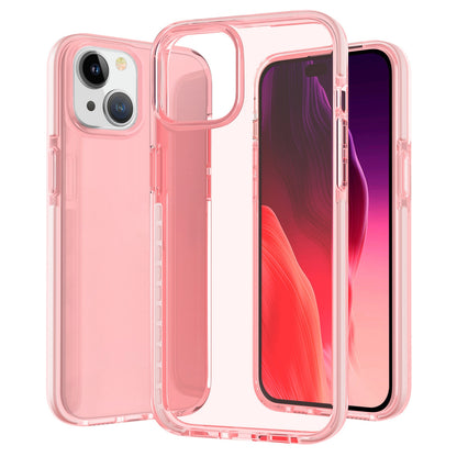 ELECTROPRIME For iPhone 15 Two-color Shockproof High Transparency TPU Phone Case(Pink)