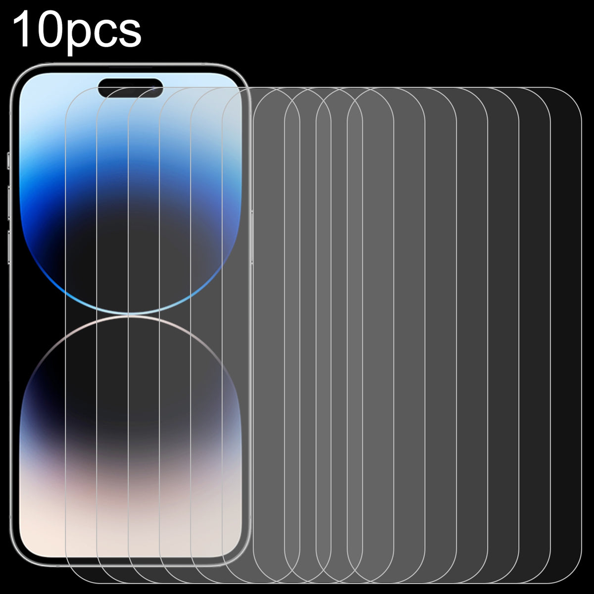 ELECTROPRIME For iPhone 15 Plus / 15 Pro Max 10pcs 0.26mm 9H 2.5D High Aluminum Tempered Glass Film