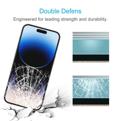 ELECTROPRIME For iPhone 15 Plus / 15 Pro Max 10pcs 0.26mm 9H 2.5D High Aluminum Tempered Glass Film