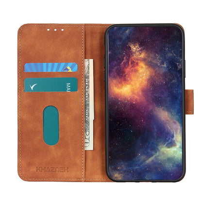 ELECTROPRIME For iPhone 15 Plus KHAZNEH Retro Texture Leather Phone Case(Brown)