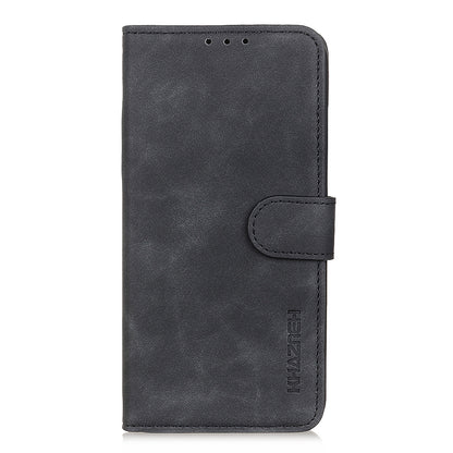 ELECTROPRIME For iPhone 15 KHAZNEH Retro Texture Leather Phone Case(Black)