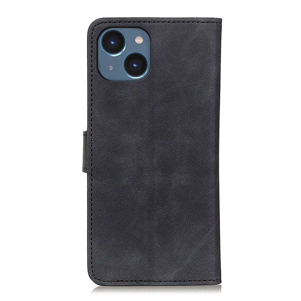 ELECTROPRIME For iPhone 15 KHAZNEH Retro Texture Leather Phone Case(Black)