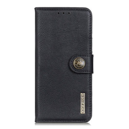 ELECTROPRIME For iPhone 15 KHAZNEH Cowhide Texture Horizontal Flip Leather Phone Case(Black)