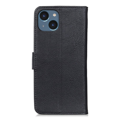 ELECTROPRIME For iPhone 15 KHAZNEH Cowhide Texture Horizontal Flip Leather Phone Case(Black)