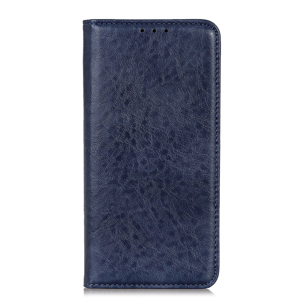 ELECTROPRIME For iPhone 15 Plus Magnetic Crazy Horse Texture Horizontal Flip Leather Phone Case(Blue)