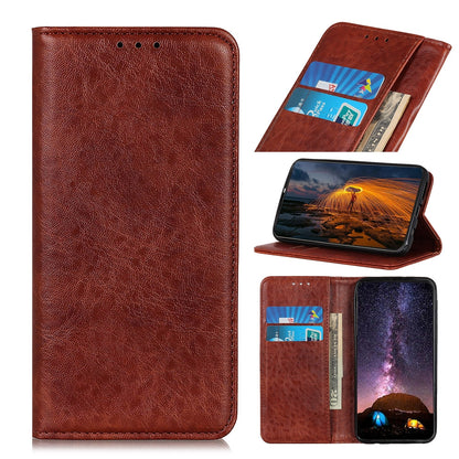 ELECTROPRIME For iPhone 15 Magnetic Crazy Horse Texture Horizontal Flip Leather Phone Case(Brown)
