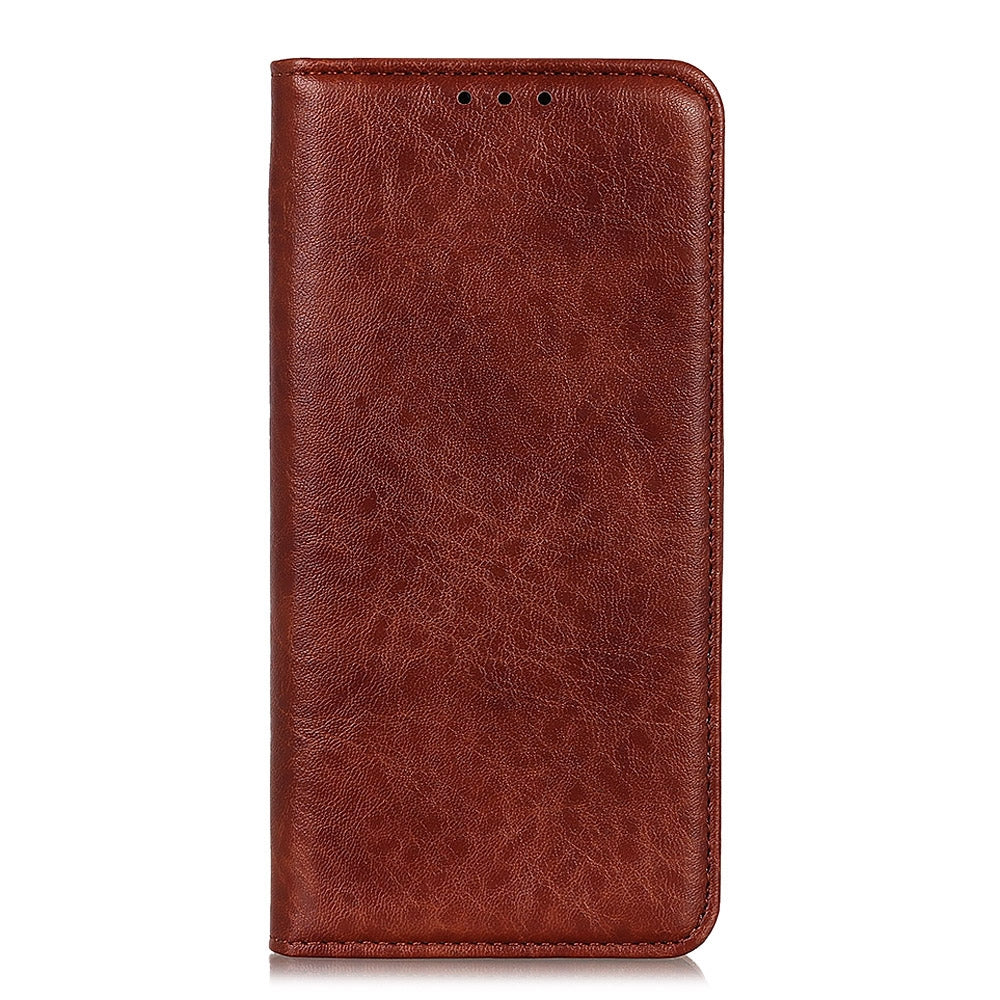 ELECTROPRIME For iPhone 15 Magnetic Crazy Horse Texture Horizontal Flip Leather Phone Case(Brown)