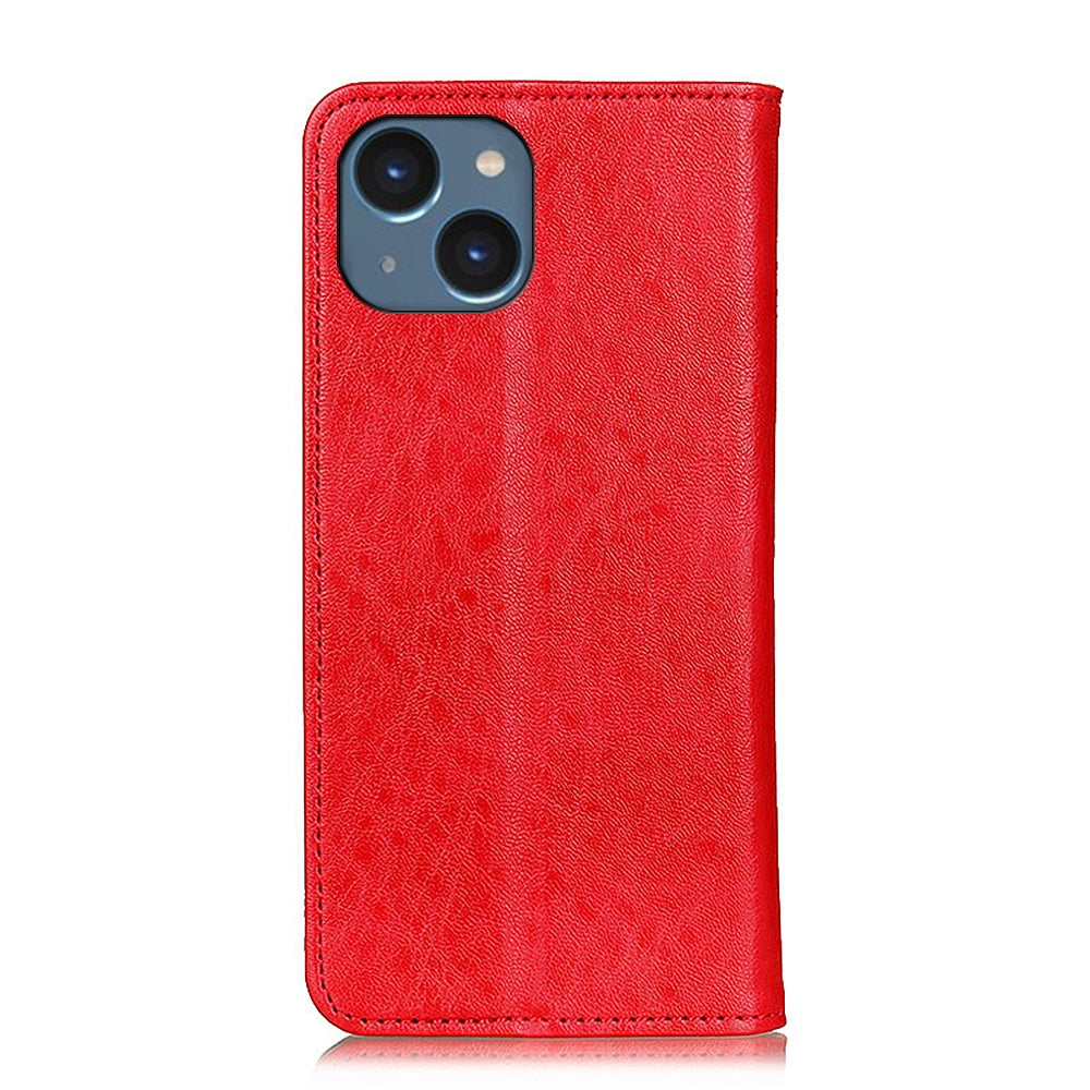 ELECTROPRIME For iPhone 15 Magnetic Crazy Horse Texture Horizontal Flip Leather Phone Case(Red)