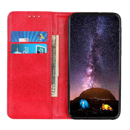 ELECTROPRIME For iPhone 15 Magnetic Crazy Horse Texture Horizontal Flip Leather Phone Case(Red)