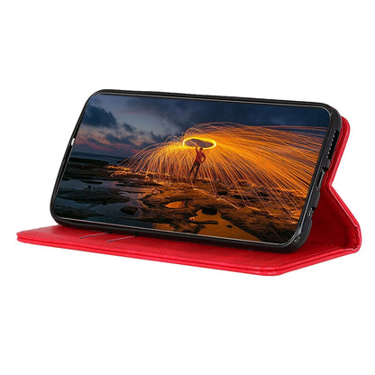 ELECTROPRIME For iPhone 15 Magnetic Crazy Horse Texture Horizontal Flip Leather Phone Case(Red)