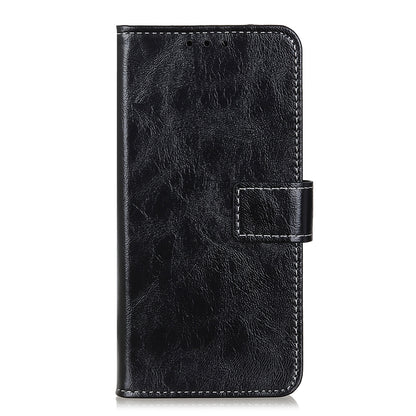 ELECTROPRIME For iPhone 15 Plus Retro Crazy Horse Texture Horizontal Flip Leather Phone Case(Black)