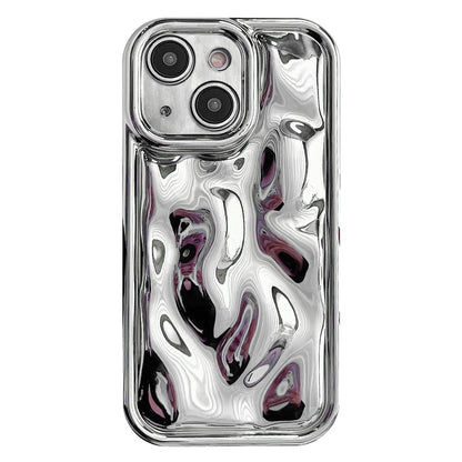 ELECTROPRIME For iPhone 15 Plus Electroplating Meteorite Texture TPU Phone Case(Silver)