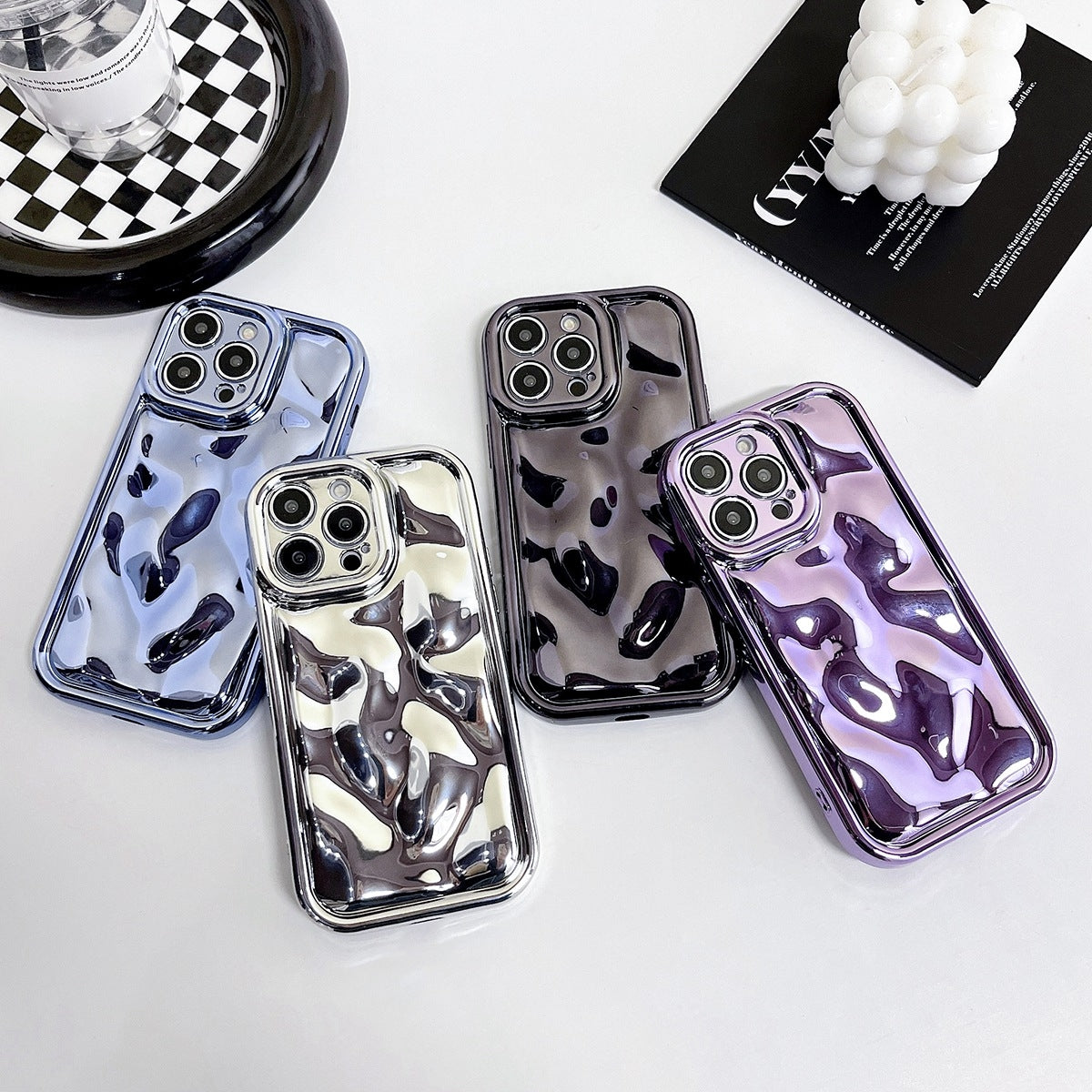 ELECTROPRIME For iPhone 15 Plus Electroplating Meteorite Texture TPU Phone Case(Silver)