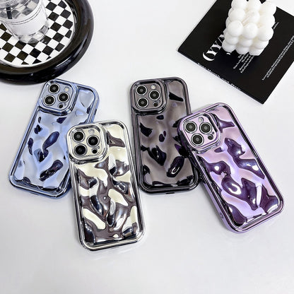 ELECTROPRIME For iPhone 15 Plus Electroplating Meteorite Texture TPU Phone Case(Silver)