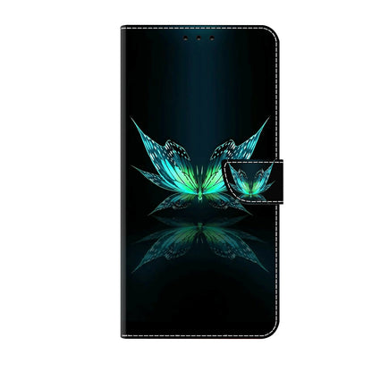 ELECTROPRIME For iPhone 15 Crystal 3D Shockproof Protective Leather Phone Case(Reflection Dutterfly)