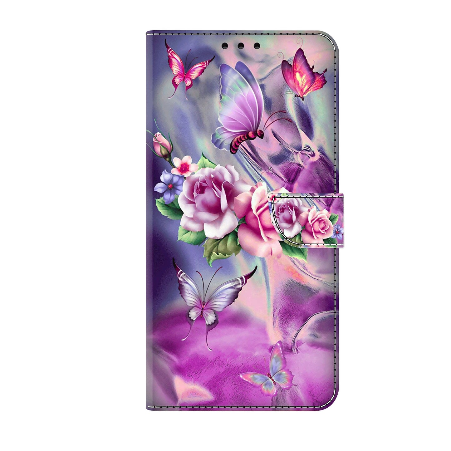 ELECTROPRIME For iPhone 15 Crystal 3D Shockproof Protective Leather Phone Case(Butterfly)
