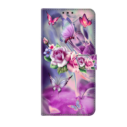 ELECTROPRIME For iPhone 15 Crystal 3D Shockproof Protective Leather Phone Case(Butterfly)