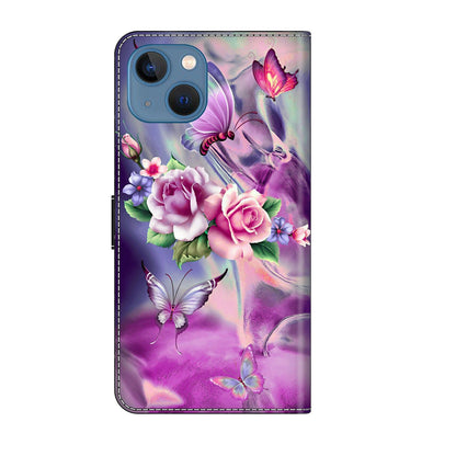 ELECTROPRIME For iPhone 15 Crystal 3D Shockproof Protective Leather Phone Case(Butterfly)