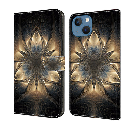 ELECTROPRIME For iPhone 15 Crystal 3D Shockproof Protective Leather Phone Case(Luminous Building)