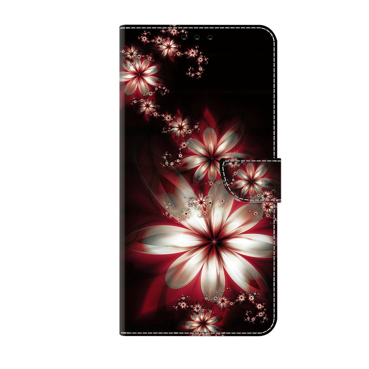 ELECTROPRIME For iPhone 15 Crystal 3D Shockproof Protective Leather Phone Case(Fantastic Flower)
