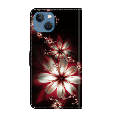 ELECTROPRIME For iPhone 15 Crystal 3D Shockproof Protective Leather Phone Case(Fantastic Flower)
