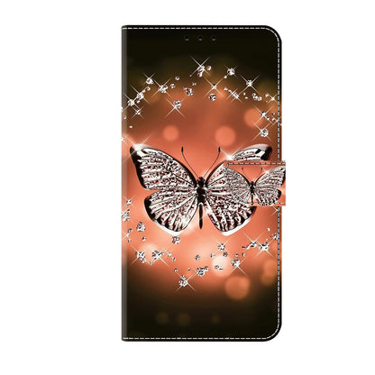 ELECTROPRIME For iPhone 15 Crystal 3D Shockproof Protective Leather Phone Case(Crystal Butterfly)