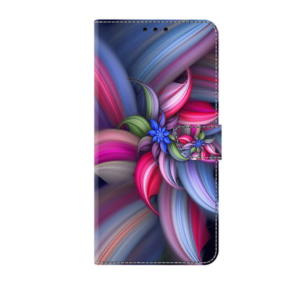 ELECTROPRIME For iPhone 15 Crystal 3D Shockproof Protective Leather Phone Case(Colorful Flower)