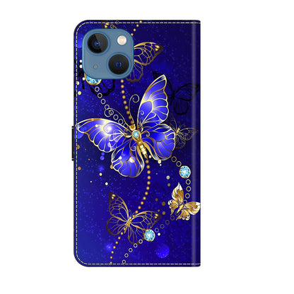 ELECTROPRIME For iPhone 15 Crystal 3D Shockproof Protective Leather Phone Case(Diamond Butterfly)