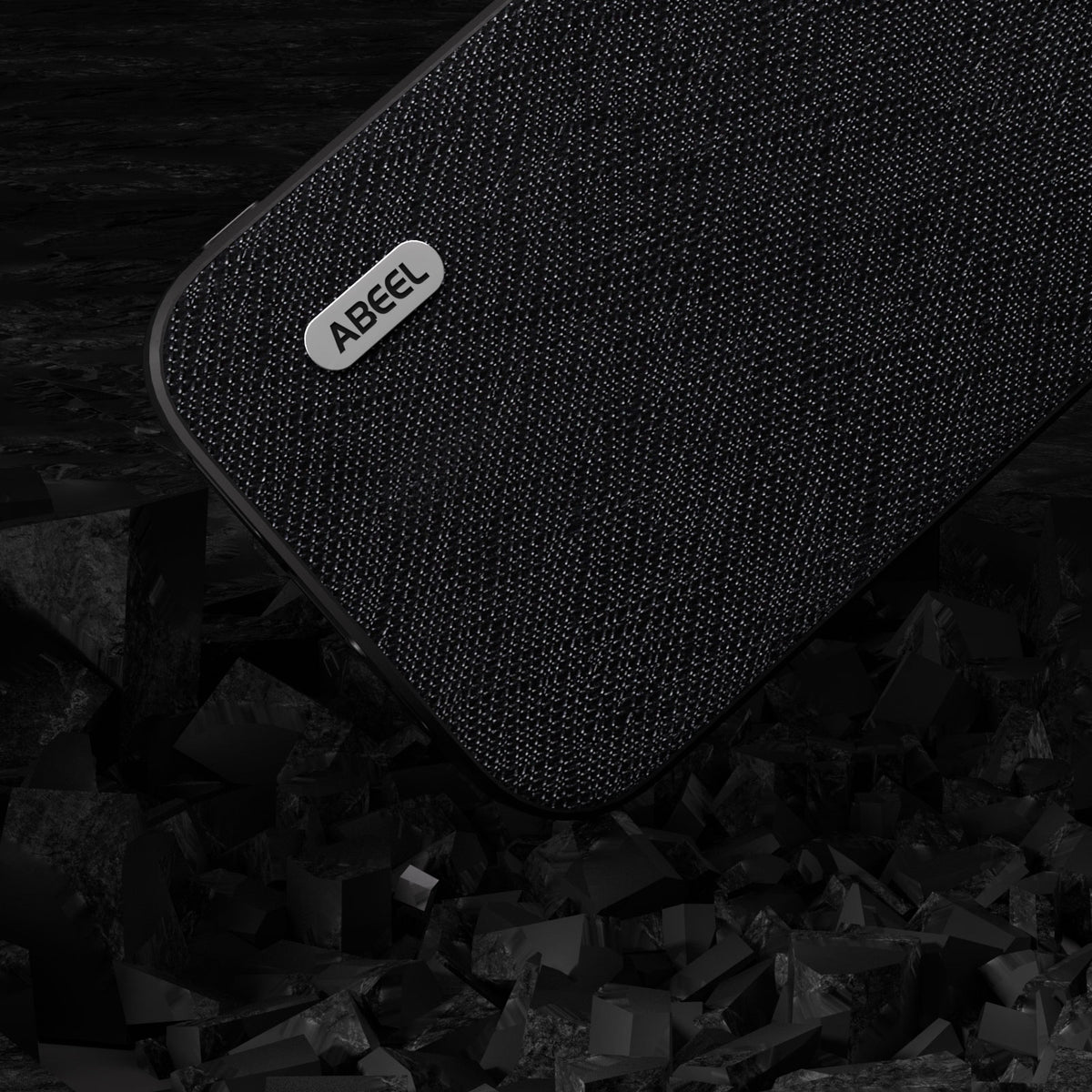 ELECTROPRIME For iPhone 15 ABEEL Cross Texture Genuine Leather Phone Case(Black)