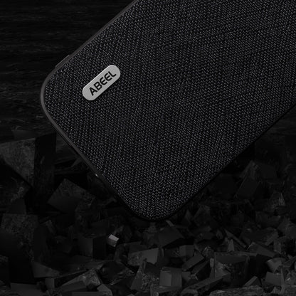 ELECTROPRIME For iPhone 15 ABEEL Cross Texture Genuine Leather Phone Case(Black)